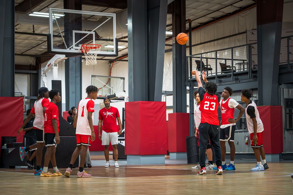 Youth basketball players at a Crossover Mission event in Vero Beach, Florida, nonprofit event photography by Campbell Shepard